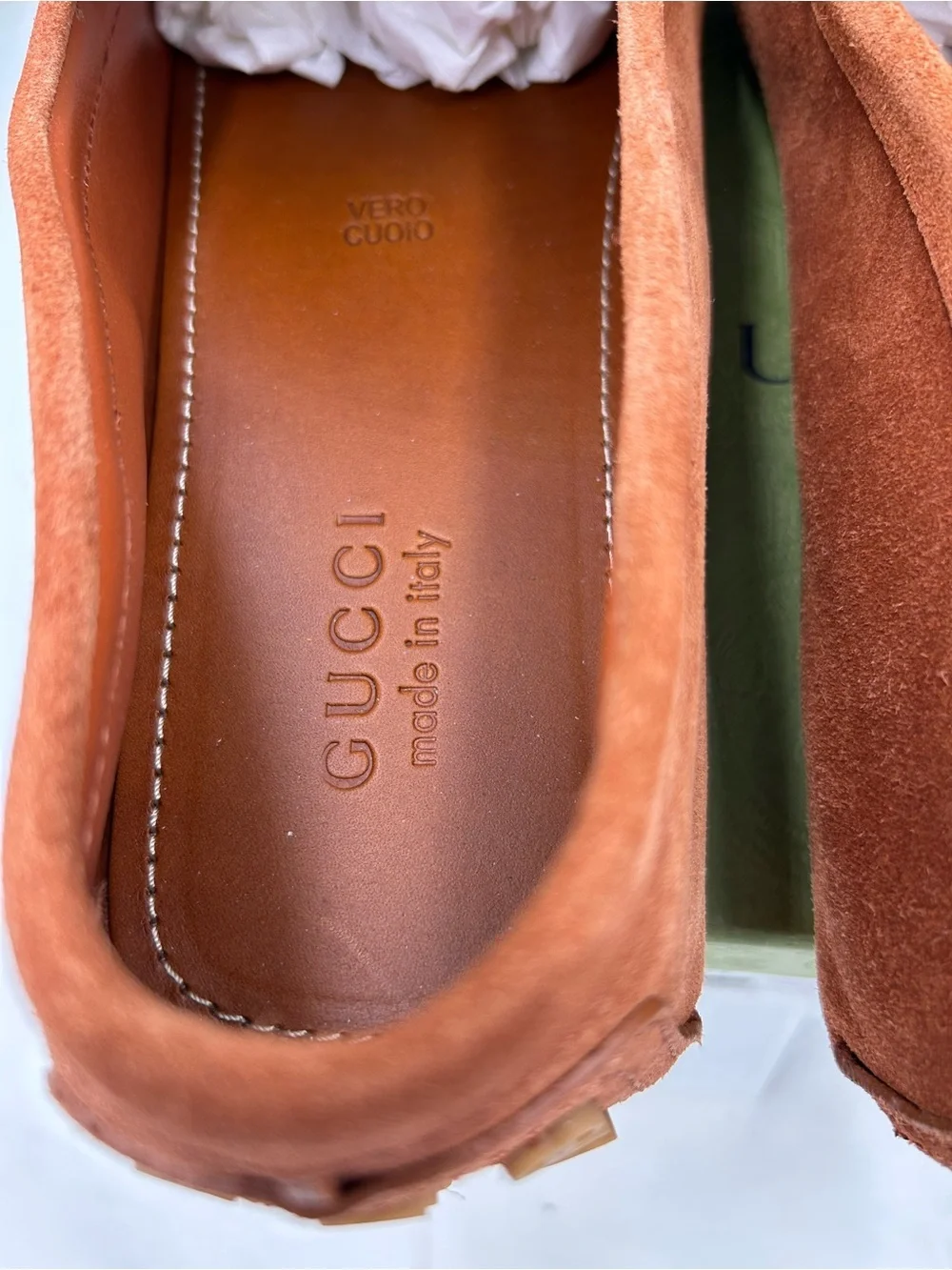 Men's Gucci JORDY horse bit suede loafers size 12 fits 12.5 US made in Italy